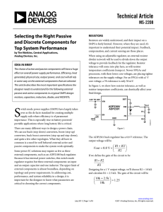 Technical Article Selecting the Right Passive and Discrete Components for MS-2208