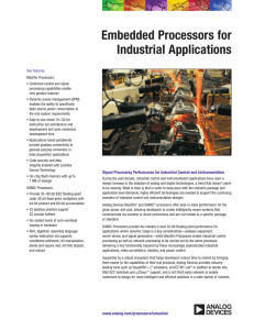 Embedded Processors for Industrial Applications