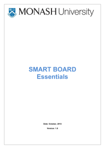 SMART BOARD Essentials  Date: October, 2013