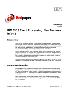 Red paper IBM CICS Event Processing: New Features in V4.2