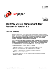Red paper IBM CICS System Management: New Features in Version 4.2