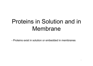 Proteins in Solution and in Membrane -