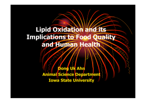 Lipid Oxidation and its Implications to Food Quality and Human Health