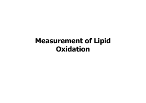 Measurement of Lipid Oxidation