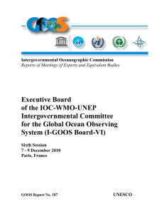 Executive Board of the IOC-WMO-UNEP Intergovernmental Committee for the Global Ocean Observing