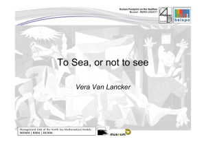 To Sea, or not to see Vera Van Lancker