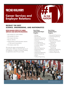 Career Services and Employer Relations RECRUIT THE BEST SCIENCE, ENGINEERING, AND MATHEMATICS