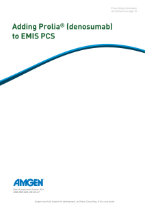 Adding Prolia (denosumab) to EMIS PCS ®