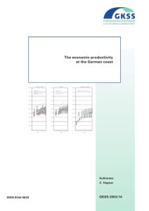 The economic productivity at the German coast North Sea Elbe