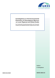 Investigations on the Environmental Chemistry of Atmospheric Mercury