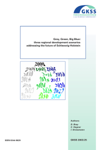 : Grey, Green, Big Blue three regional development scenarios