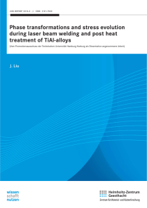 Phase transformations and stress evolution treatment of TiAl-alloys