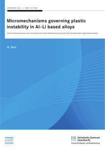 Micromechanisms governing plastic instability in Al–Li based alloys