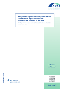 Analysis of a high-resolution regional climate simulation for Alpine temperature: