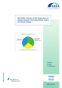 CliSci2008: A Survey of the Perspectives of and Climate Change