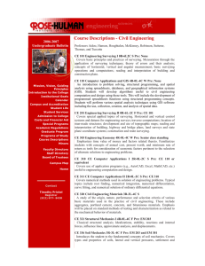 Course Descriptions - Civil Engineering 2006-2007 Undergraduate Bulletin