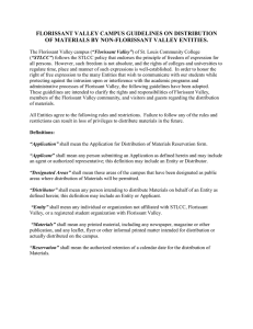FLORISSANT VALLEY CAMPUS GUIDELINES ON DISTRIBUTION