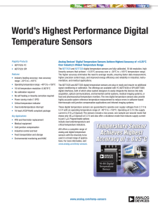 World’s Highest Performance Digital Temperature Sensors