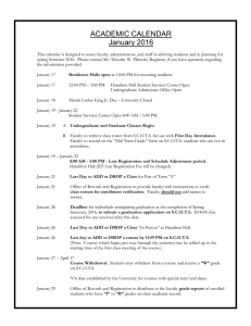 ACADEMIC CALENDAR January 2016