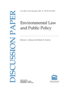DISCUSSION PAPER Environmental Law and Public Policy