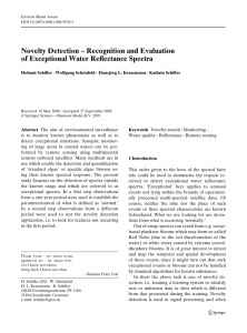 Novelty Detection – Recognition and Evaluation of Exceptional Water Reflectance Spectra