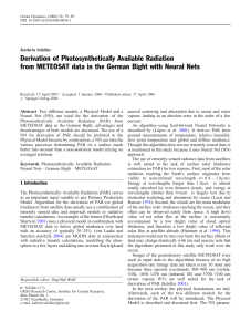 Derivation of Photosynthetically Available Radiation