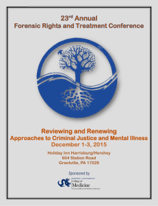 Reviewing and Renewing Approaches to Criminal Justice and Mental Illness