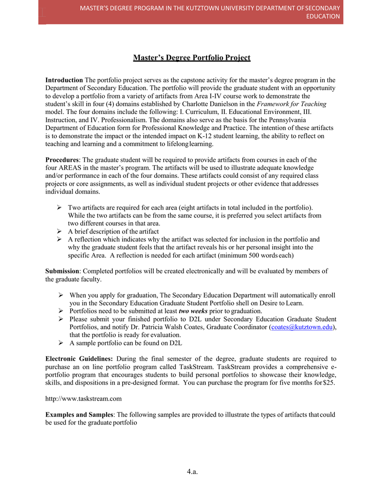 Master S Degree Portfolio Project