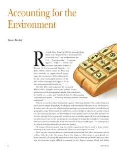 R Accounting for the Environment Spencer Banzhaf