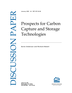 DISCUSSION PAPER Prospects for Carbon Capture and Storage