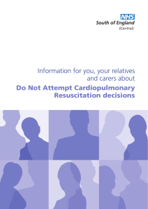 Information for you, your relatives and carers about Do Not Attempt Cardiopulmonary