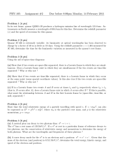 PHY-105 Assignment #2 Due before 8:00pm Monday, 14 February 2011