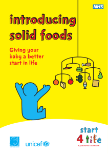 Introducing Solid Foods Giving your baby a better