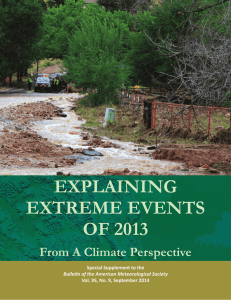EXPLAINING EXTREME EVENTS OF 2013 From A Climate Perspective