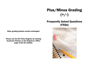 Plus/Minus Grading (+/-) Frequently Asked Questions (FAQs)