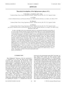 ARTICLES Theoretical investigation of the high-pressure phases of Ce