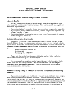 INFORMATION SHEET What are the basic workers’ compensation benefits?