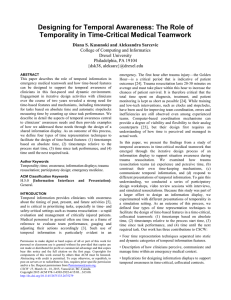 Designing for Temporal Awareness: The Role of