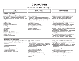 GEOGRAPHY What can I do with this major? STRATEGIES AREAS