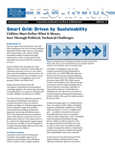 Briefs TECH Smart Grid: Driven by Sustainability Utilities Must Define What It Means,