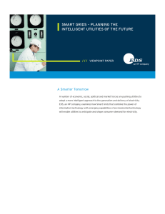 SmART GRIdS – PlANNING ThE INTEllIGENT UTIlITIES Of ThE fUTURE VIEWPOINT PAPER