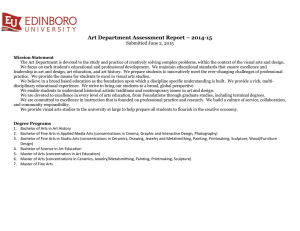 Art Department Assessment Report – 2014-15 Submitted June 2, 2015