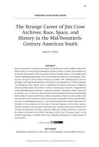 The Strange Career of Jim Crow Archives: Race, Space, and
