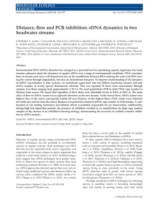 Distance, flow and PCR inhibition: eDNA dynamics in two headwater streams