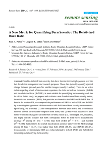 remote sensing A New Metric for Quantifying Burn Severity: The Relativized