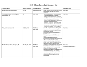 2015 Winter Career Fair Company List