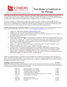 Post Master’s Certificate in Art Therapy