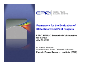 Framework for the Evaluation of State Smart Grid Pilot Projects Workshop