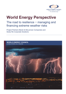 World Energy Perspective The road to resilience − managing and