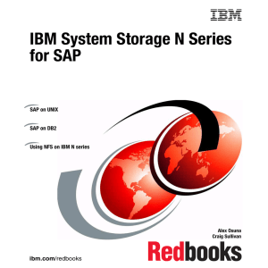 IBM System Storage N Series for SAP Front cover ibm.com